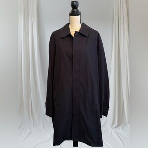 Nautica Classic Dark Navy Lined Trenched Rain Coat Men's Size 44R